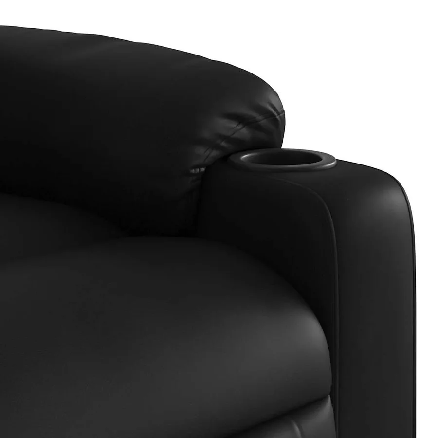 Fauteuil inclinable électrique noir similicuir - 12