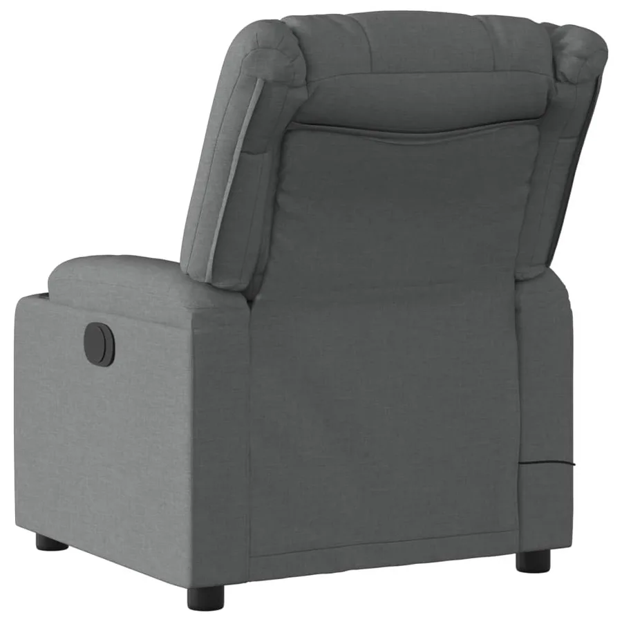 Fauteuil inclinable de massage électrique gris foncé tissu - 5