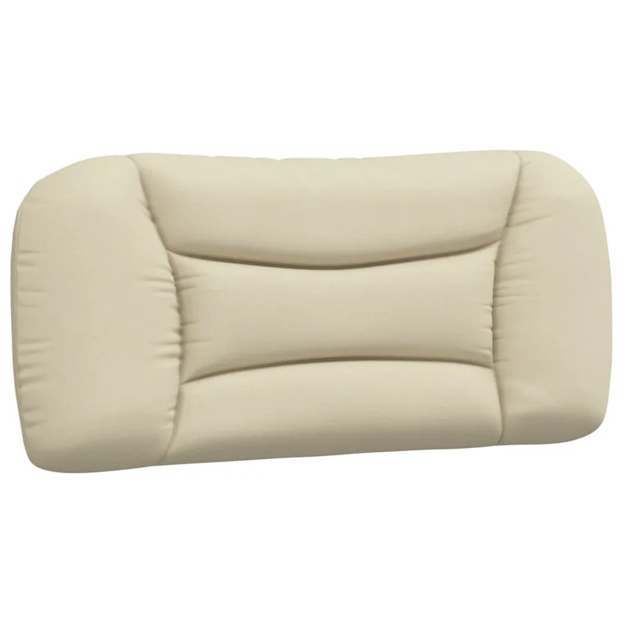 Cadre de lit avec LED sans matelas Hvar crème 90x190 cm tissu - 10