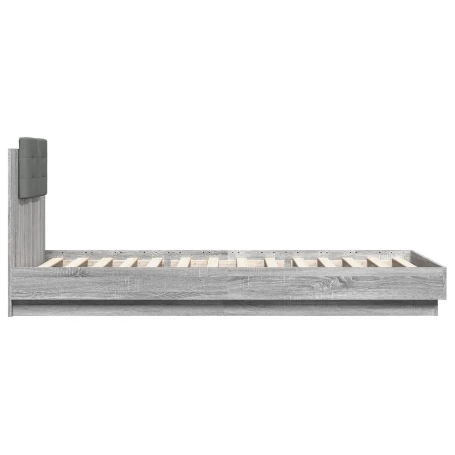 Cadre de lit avec LED sans matelas sonoma gris 100x200 cm - 7