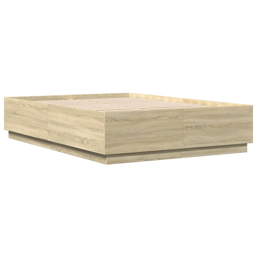 Cadre de lit avec LED sans matelas chêne sonoma 120x200 cm - 8