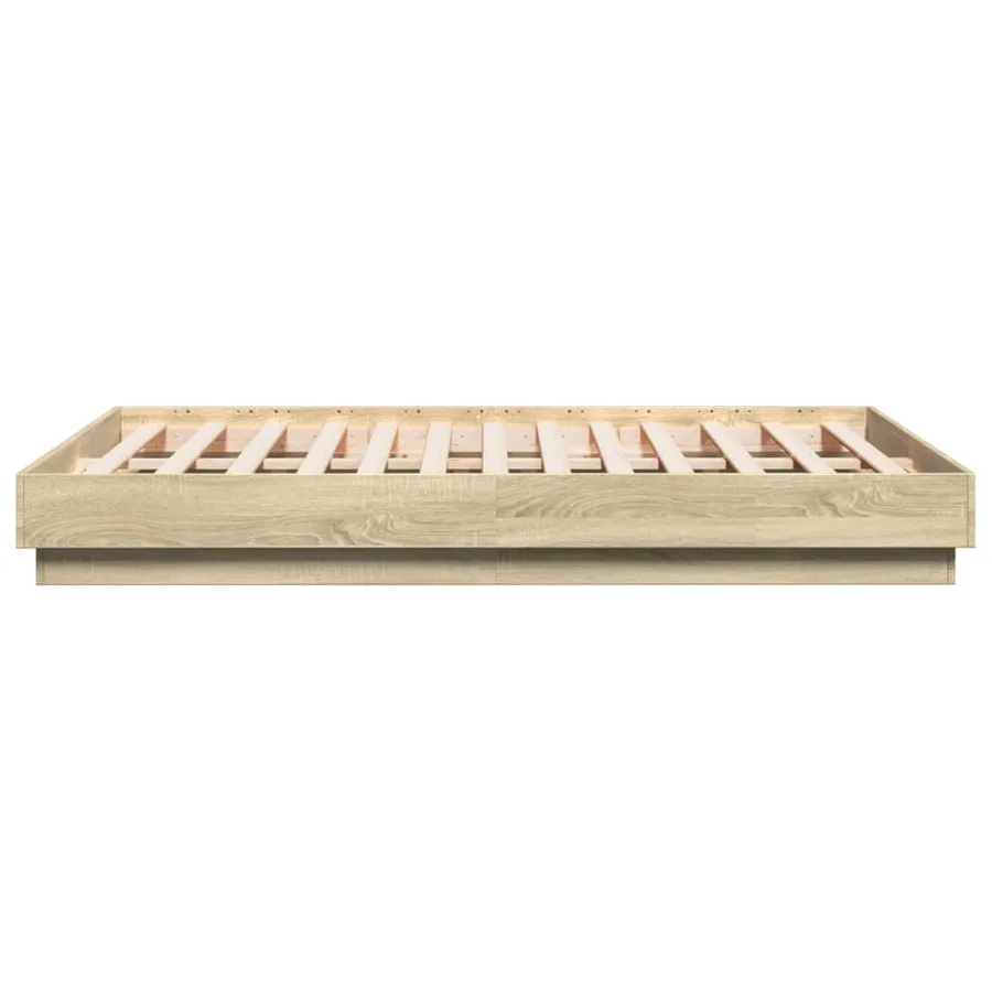 Cadre de lit avec LED sans matelas chêne sonoma 120x190 cm - 7