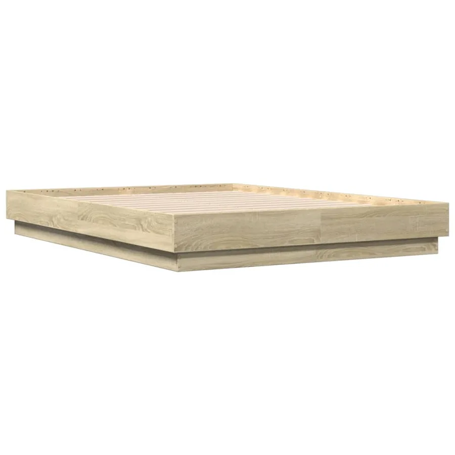 Cadre de lit avec LED sans matelas chêne sonoma 120x190 cm - 8