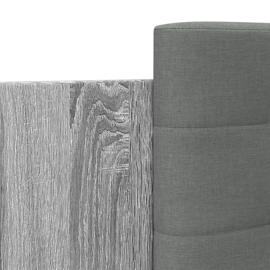 Cadre de lit sans matelas sonoma gris 200x200 cm - 7
