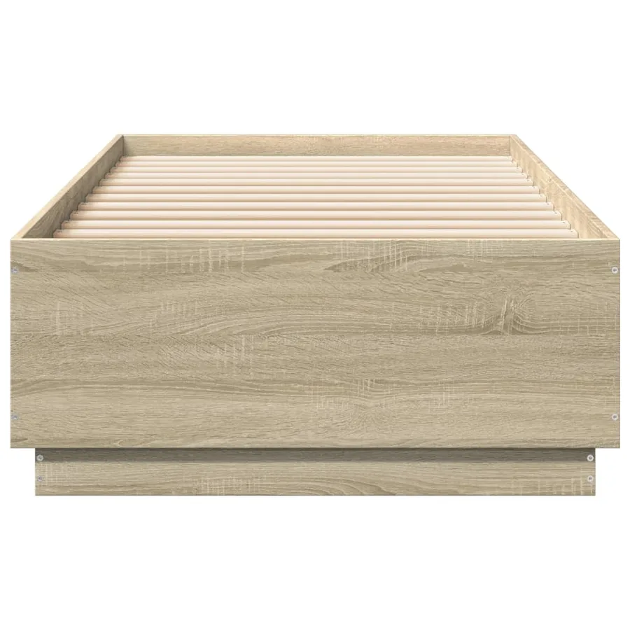 Cadre de lit avec LED sans matelas chêne sonoma 90x200 cm - 6