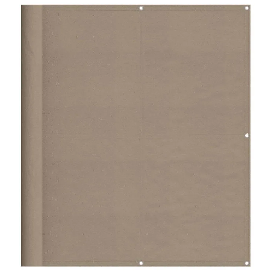 Écran de balcon taupe 120x800 cm 100% polyester oxford - 2