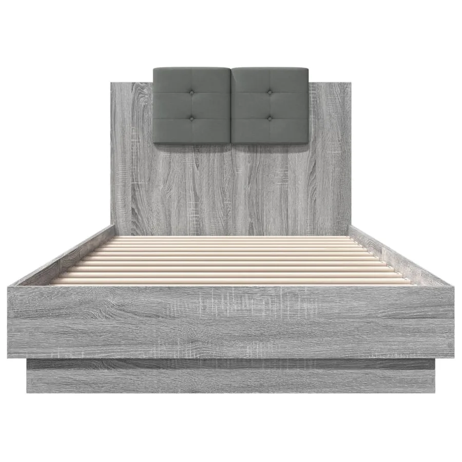 Cadre de lit avec LED sans matelas sonoma gris 90x200 cm - 6