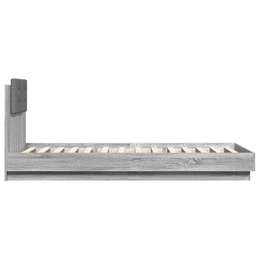 Cadre de lit avec LED sans matelas sonoma gris 90x200 cm - 7