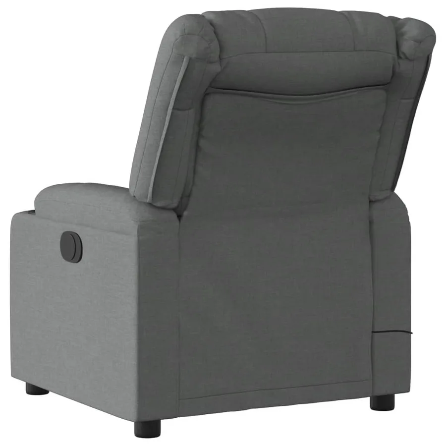 Fauteuil de massage inclinable gris foncé tissu - 4