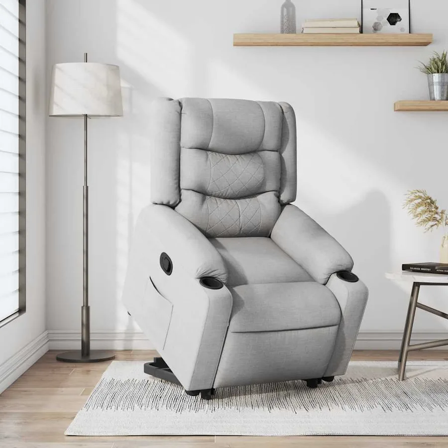 Fauteuil inclinable Gris clair Tissu - 15