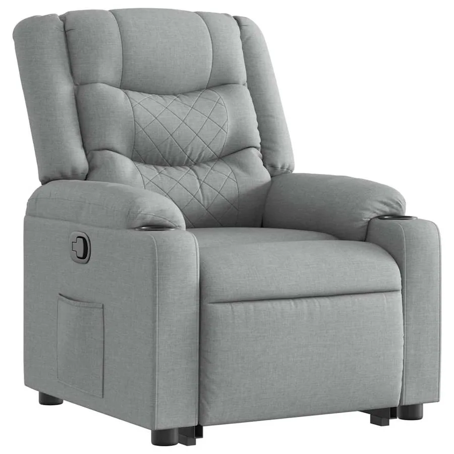 Fauteuil inclinable Gris clair Tissu - 4