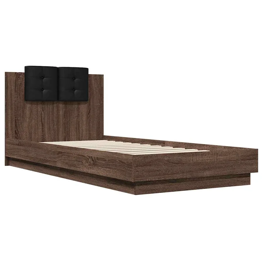 Cadre de lit sans matelas chêne marron 100x200 cm - 3