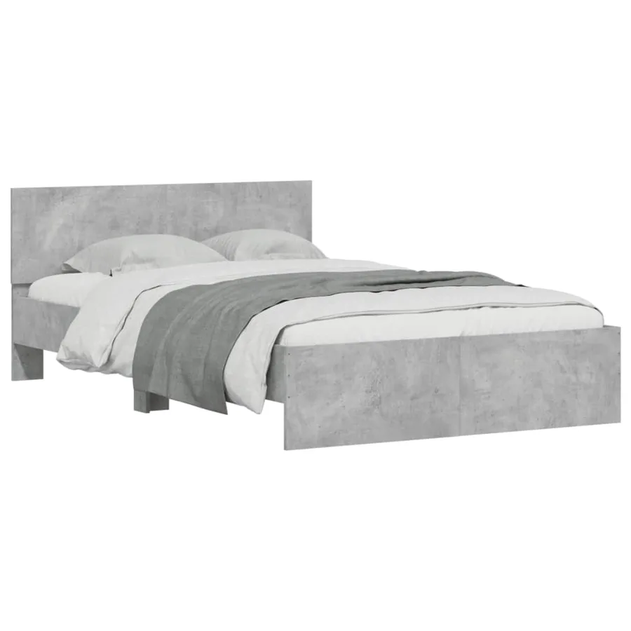 Cadre de lit sans matelas gris béton 120x200 cm - 3