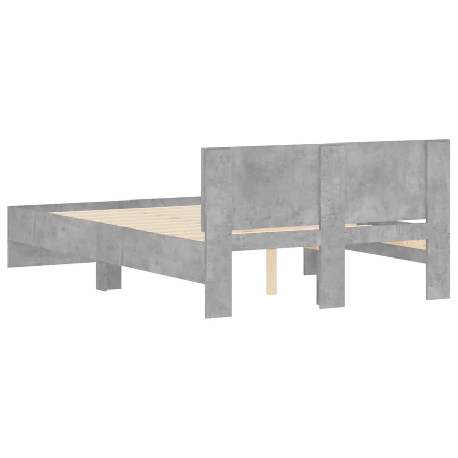 Cadre de lit sans matelas gris béton 120x200 cm - 7