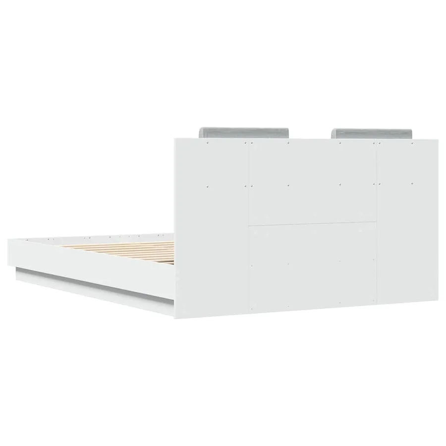 Cadre de lit avec LED sans matelas blanc 150x200 cm - 8