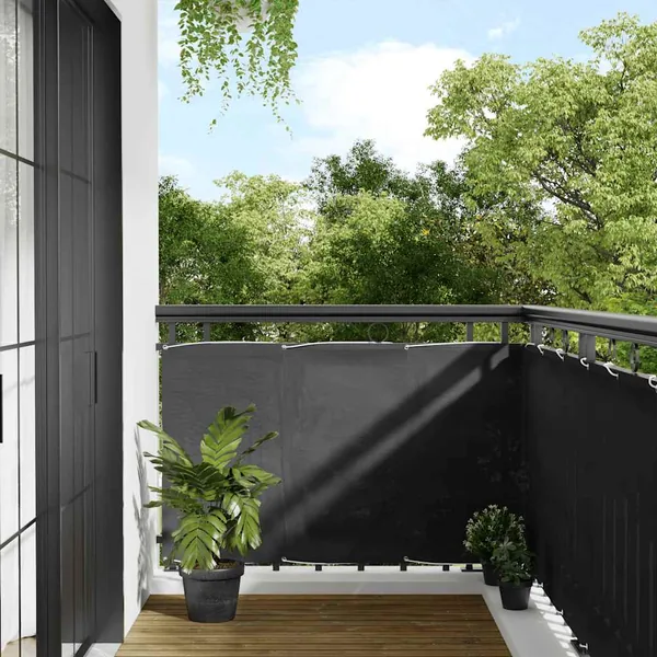 Écran de balcon anthracite 90x700 cm 100% polyester oxford