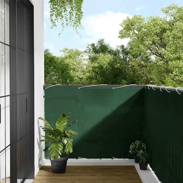 Écran de balcon vert foncé 120x800 cm 100% polyester oxford