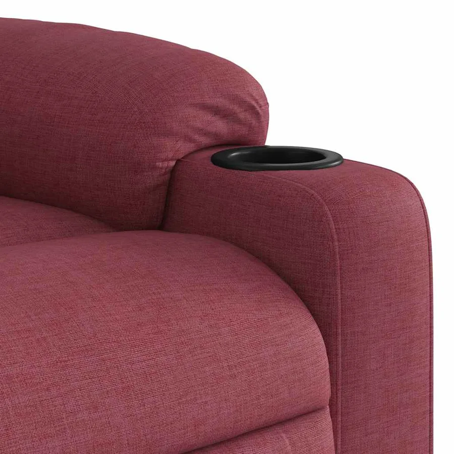 Fauteuil inclinable Rouge bordeaux Tissu - 8