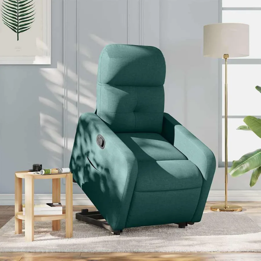 Fauteuil inclinable vert foncé tissu - 15