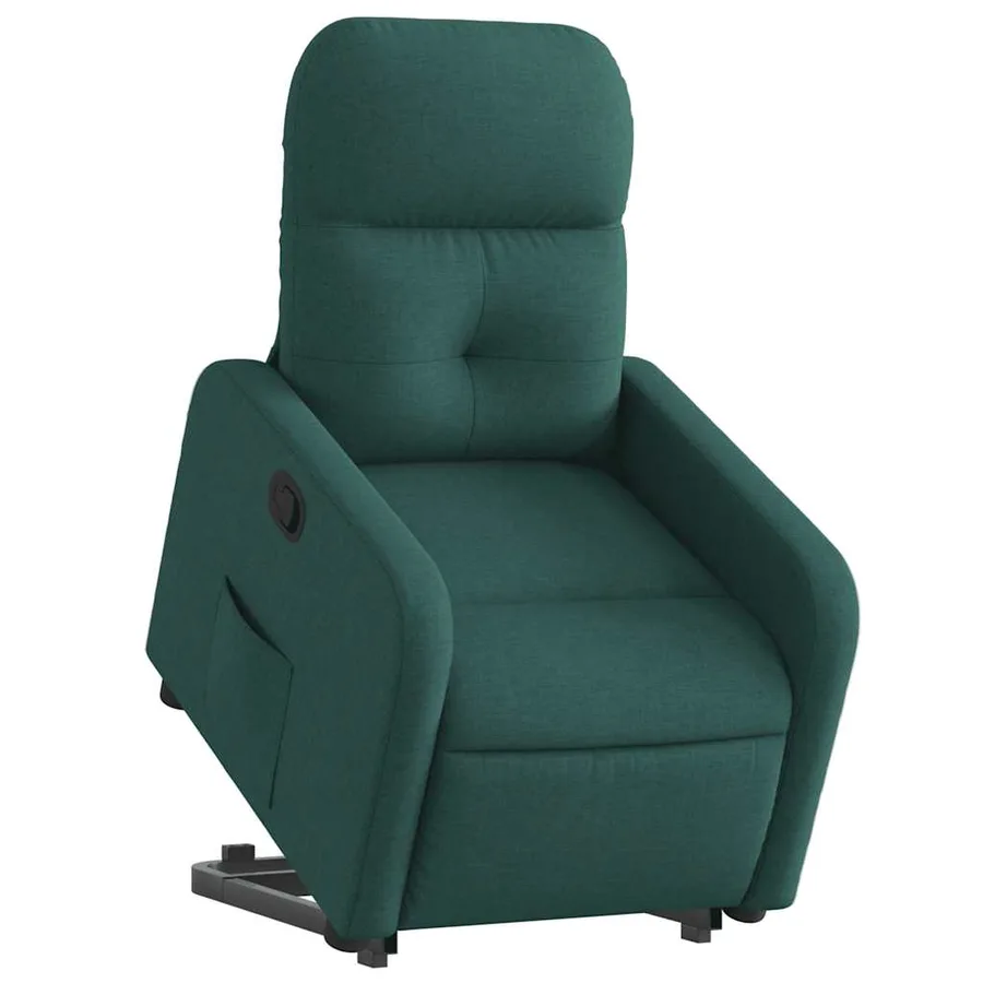 Fauteuil inclinable vert foncé tissu - 3