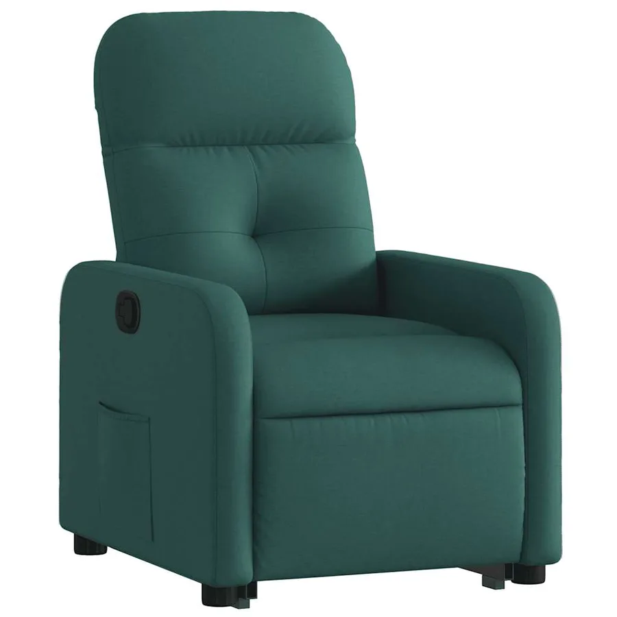Fauteuil inclinable vert foncé tissu - 4