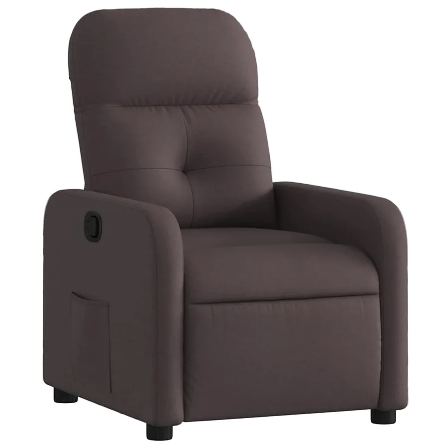 Fauteuil inclinable Marron foncé Tissu - 2
