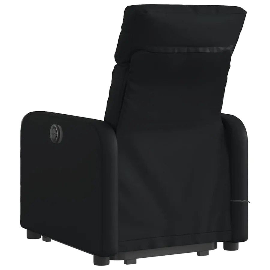 Fauteuil inclinable de massage électrique noir similicuir - 5