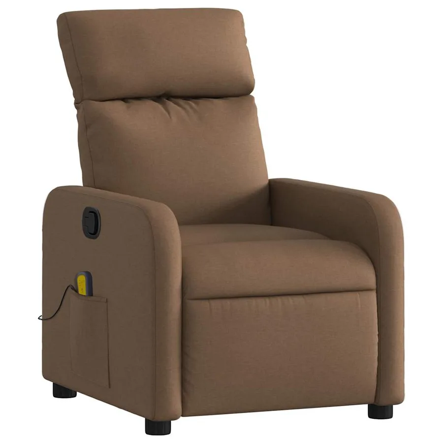 Fauteuil de massage inclinable Marron Tissu - 3