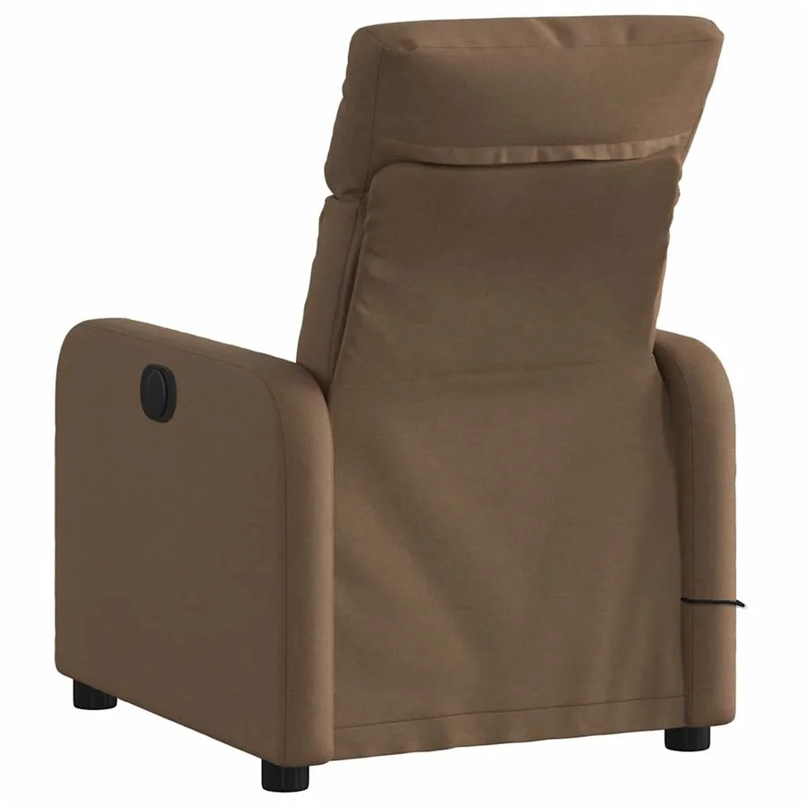 Fauteuil de massage inclinable Marron Tissu - 4