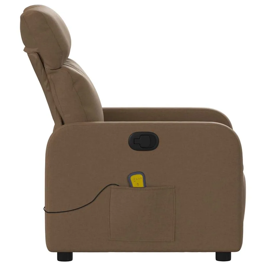 Fauteuil de massage inclinable Marron Tissu - 8