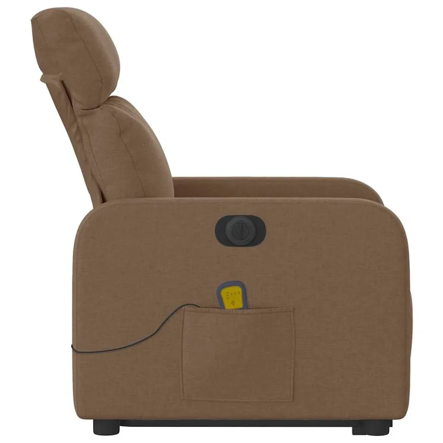 Fauteuil inclinable de massage électrique Marron Tissu - 10