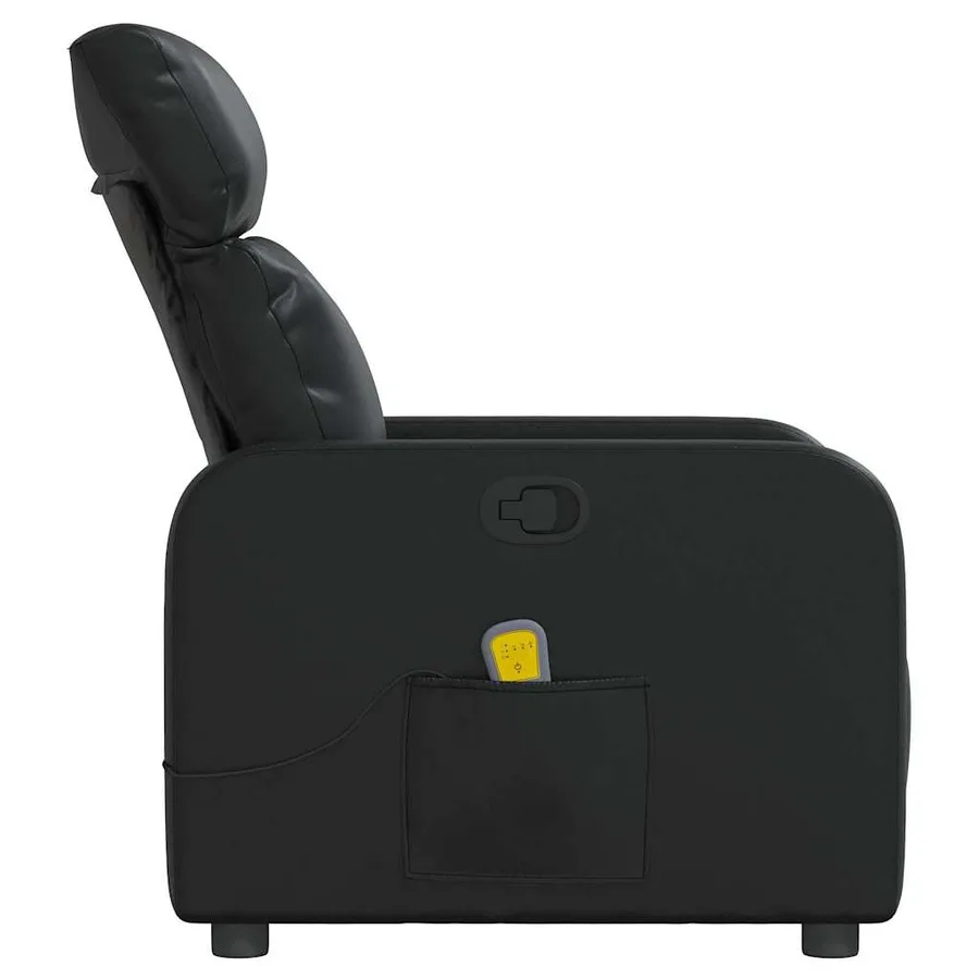 Fauteuil de massage inclinable Noir Similicuir - 8