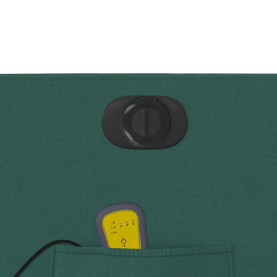 Fauteuil inclinable de massage électrique Vert foncé Tissu - 13