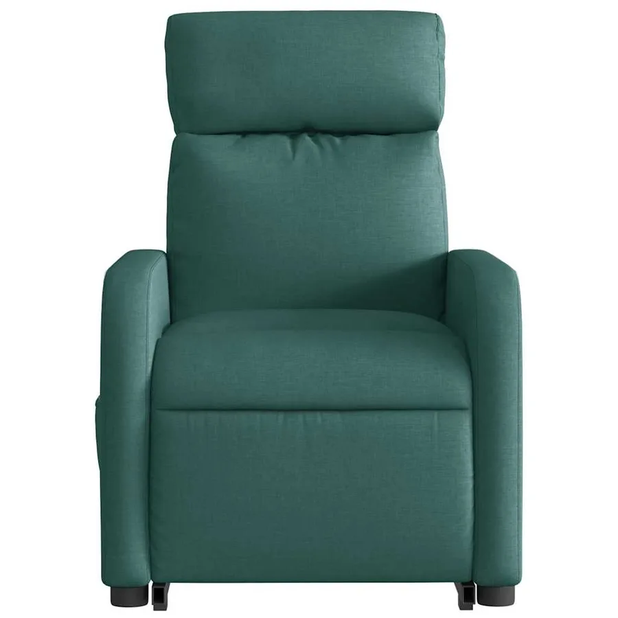 Fauteuil inclinable de massage électrique Vert foncé Tissu - 9