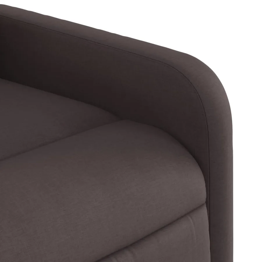 Fauteuil inclinable de massage Marron foncé Tissu - 11