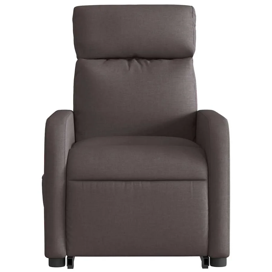 Fauteuil inclinable de massage Marron foncé Tissu - 9