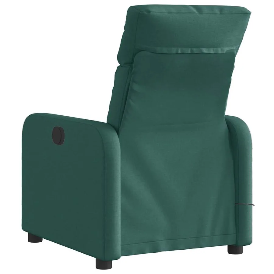 Fauteuil de massage inclinable électrique Vert foncé Tissu - 5