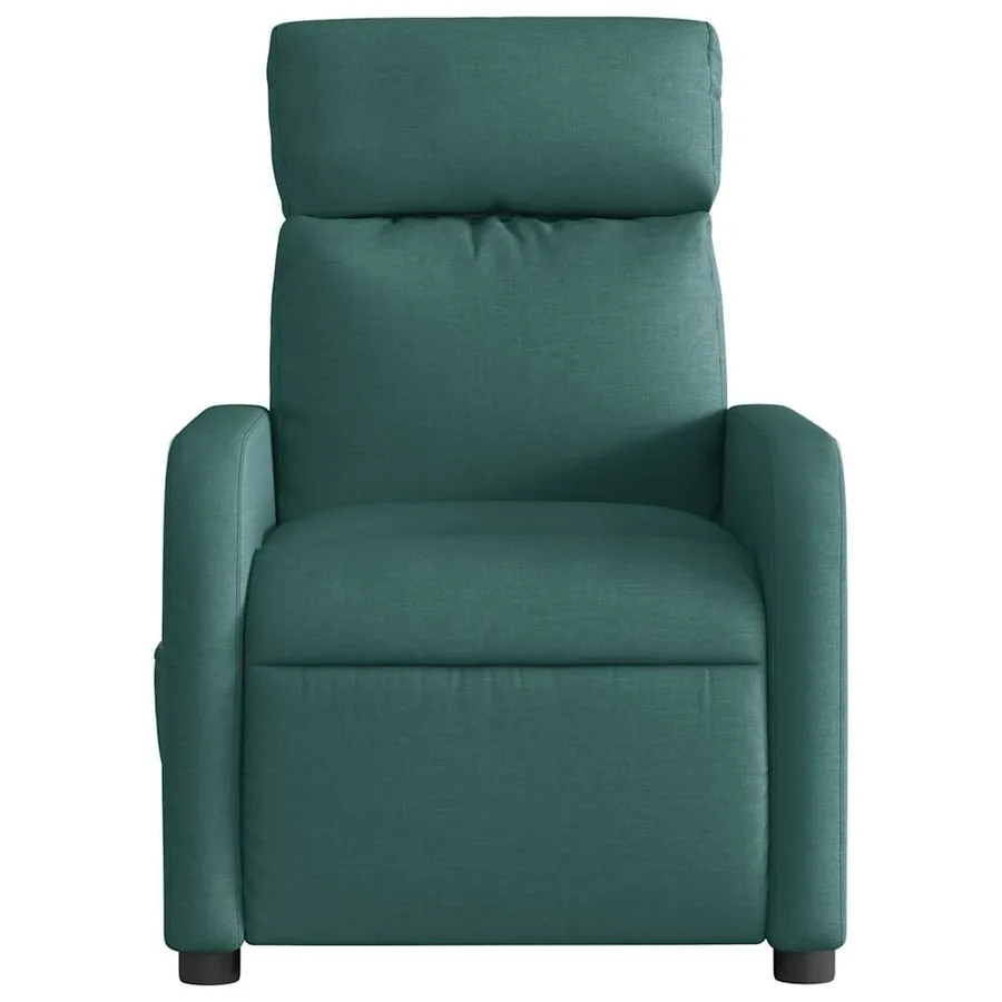 Fauteuil de massage inclinable électrique Vert foncé Tissu - 9