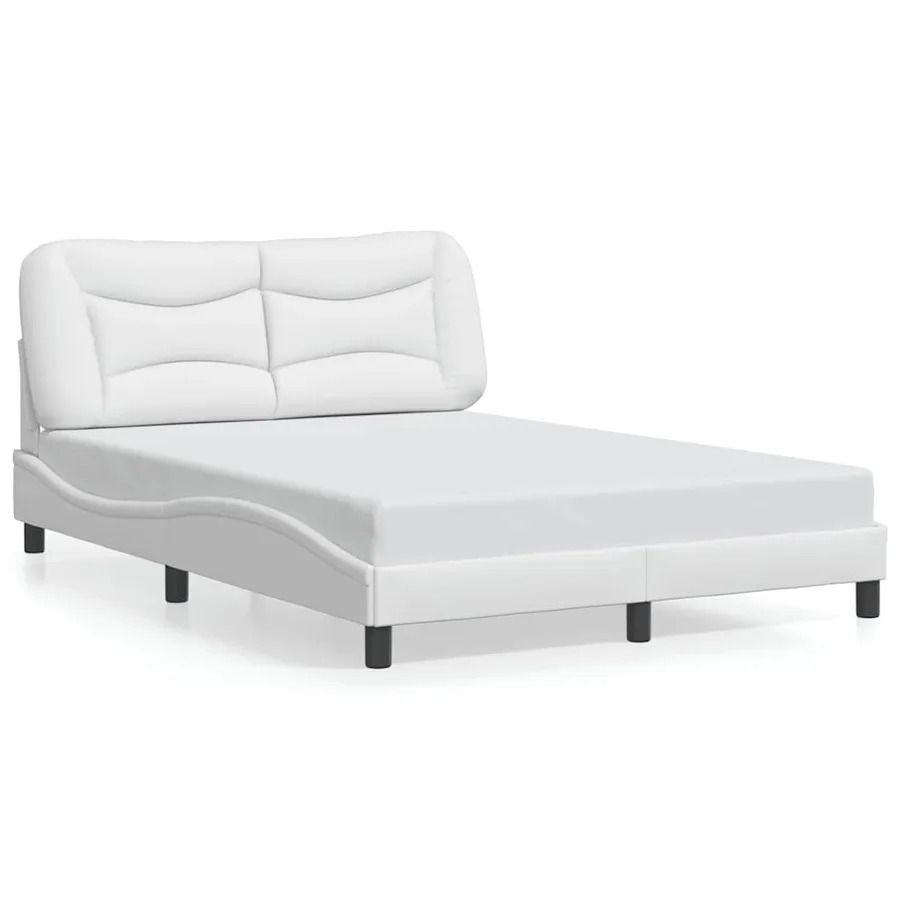 Cadre de lit sans matelas Hvar blanc 120x200 cm similicuir - 2