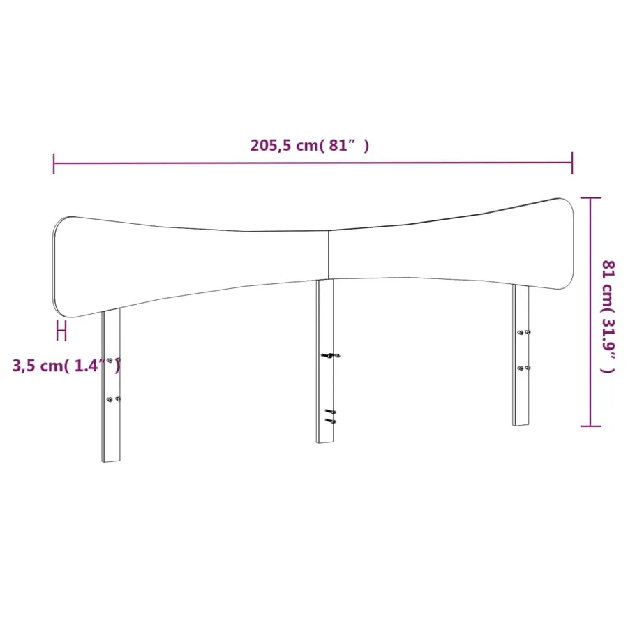 Tête de lit 200 cm bois massif de pin - 9