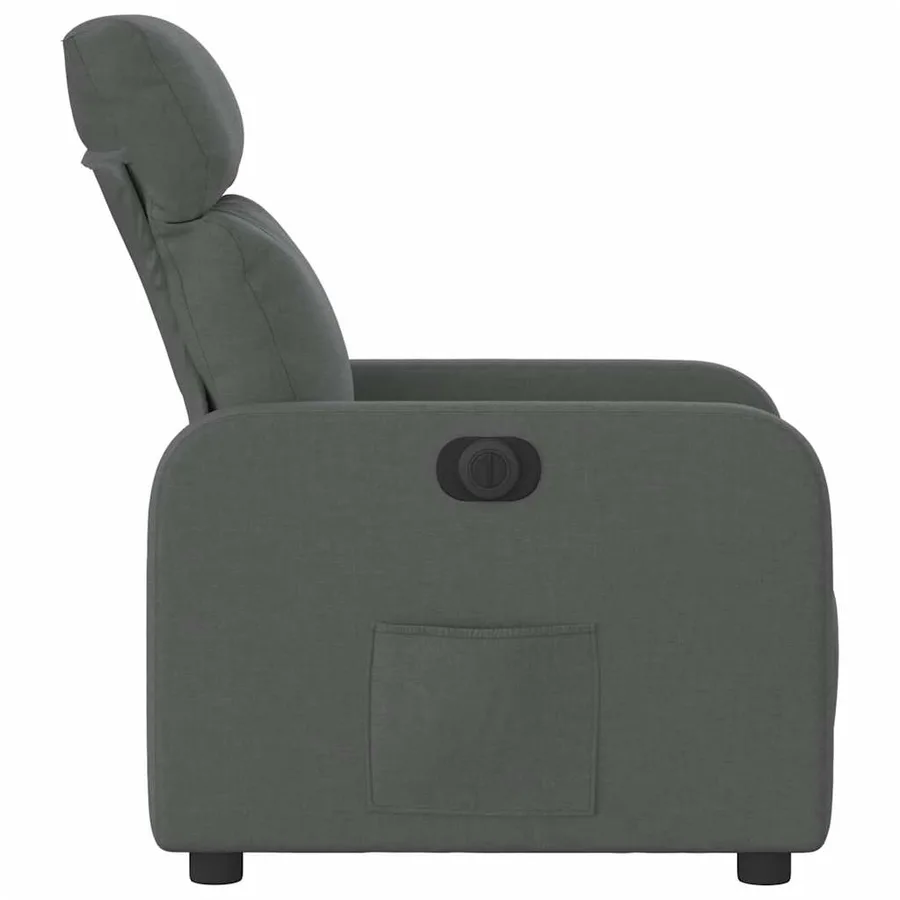 Fauteuil inclinable électrique Gris foncé Tissu - 10