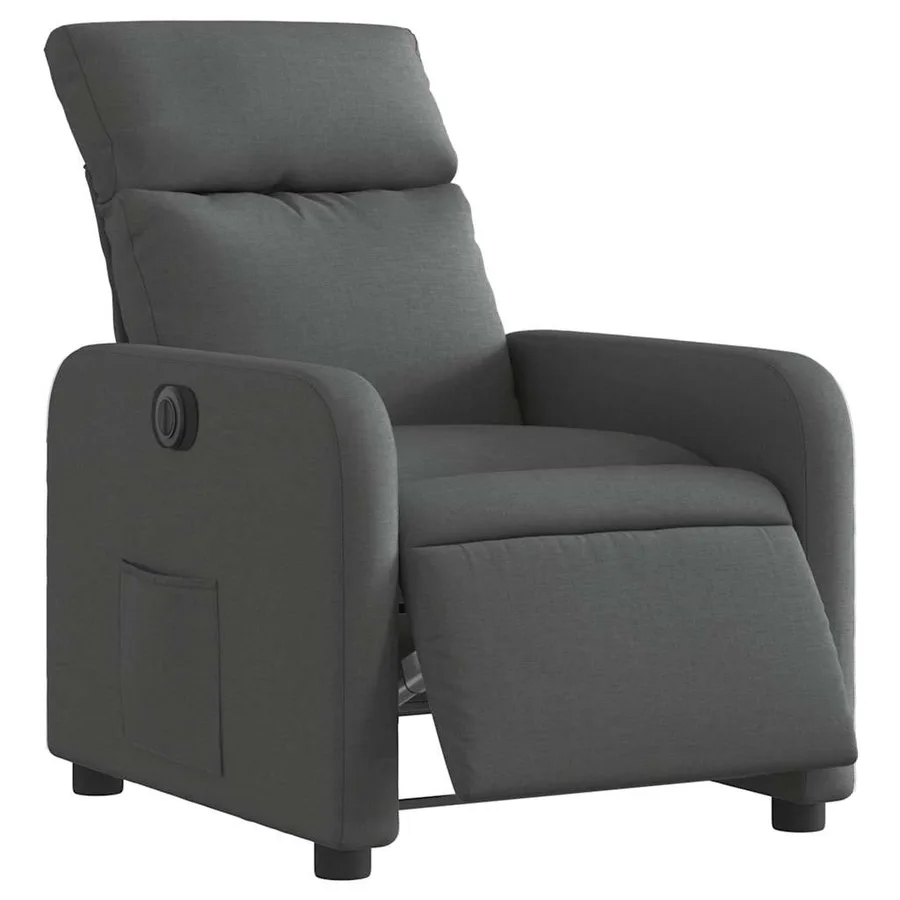 Fauteuil inclinable électrique Gris foncé Tissu - 3