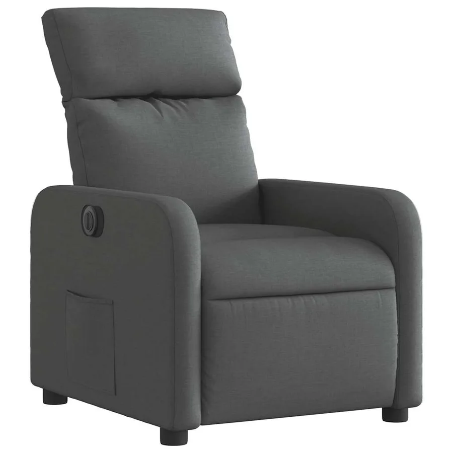Fauteuil inclinable électrique Gris foncé Tissu - 4