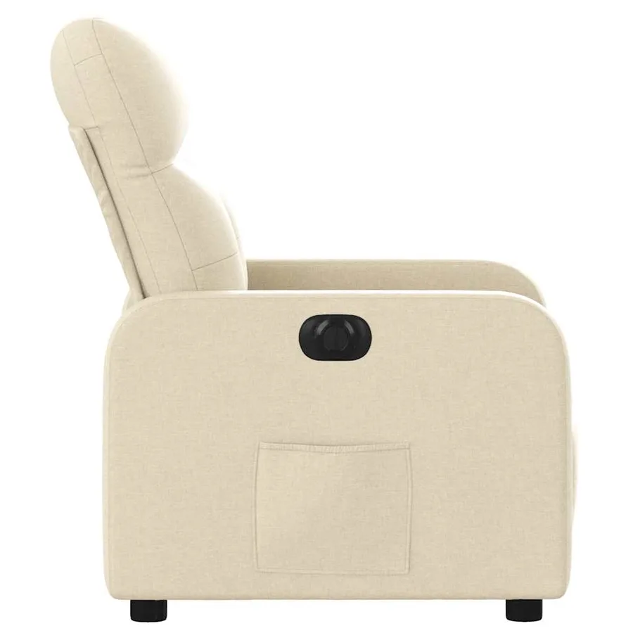 Fauteuil inclinable électrique Crème Tissu - 10