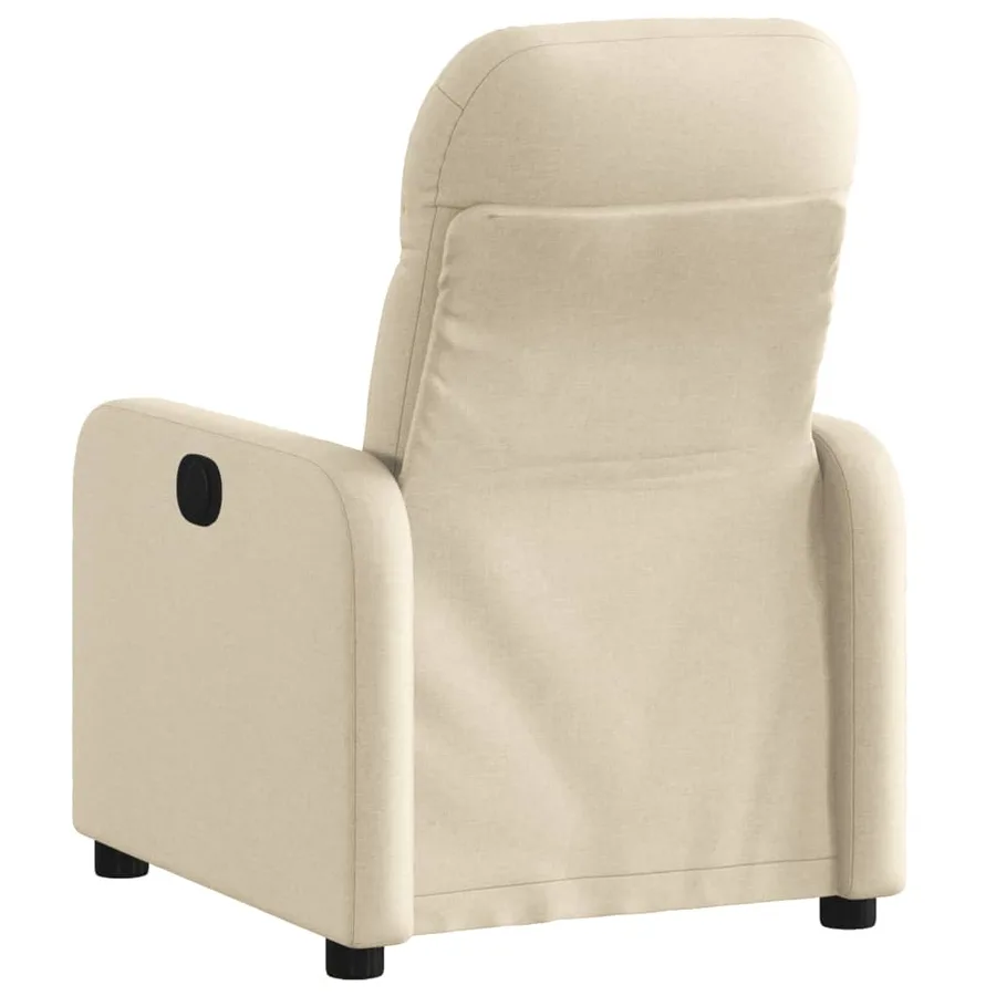 Fauteuil inclinable électrique Crème Tissu - 4