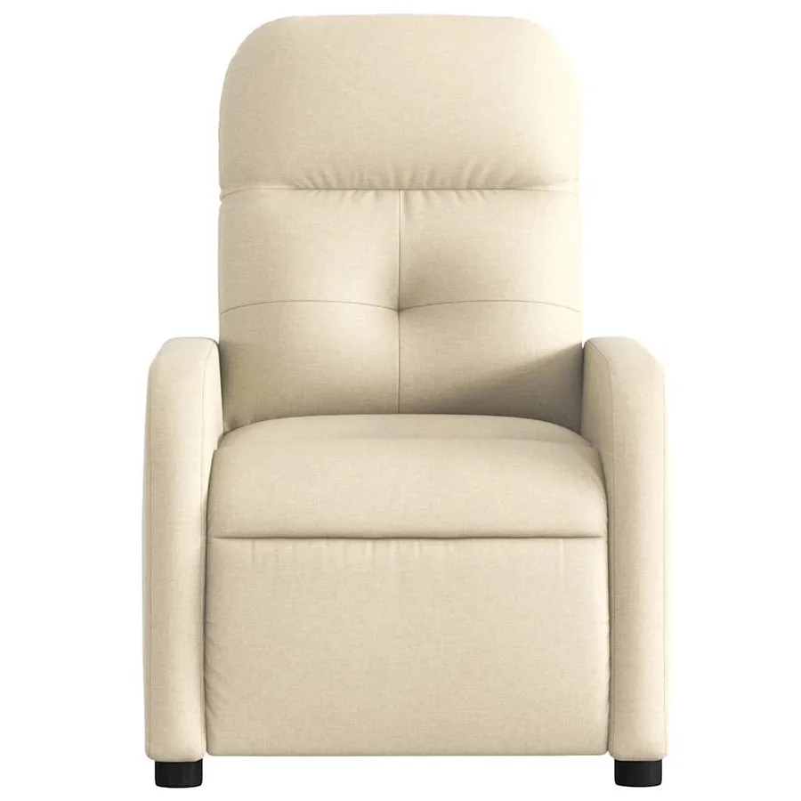 Fauteuil inclinable électrique Crème Tissu - 9