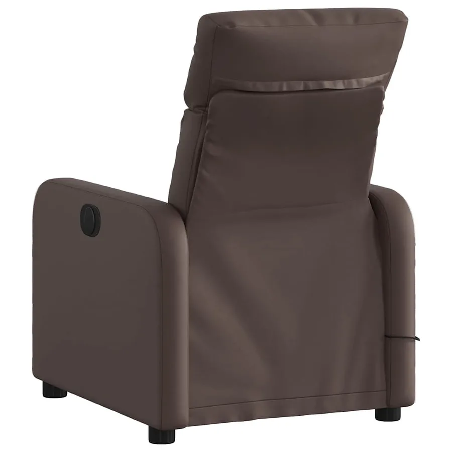 Fauteuil de massage inclinable Marron Similicuir - 4