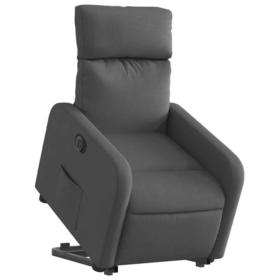 Fauteuil inclinable électrique gris foncé tissu - 3