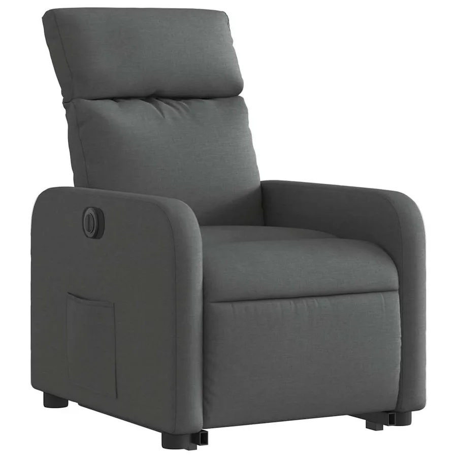 Fauteuil inclinable électrique gris foncé tissu - 4