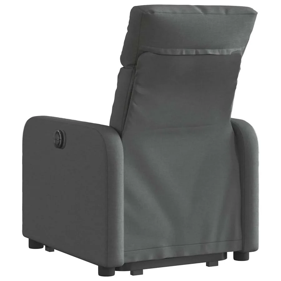 Fauteuil inclinable électrique gris foncé tissu - 5